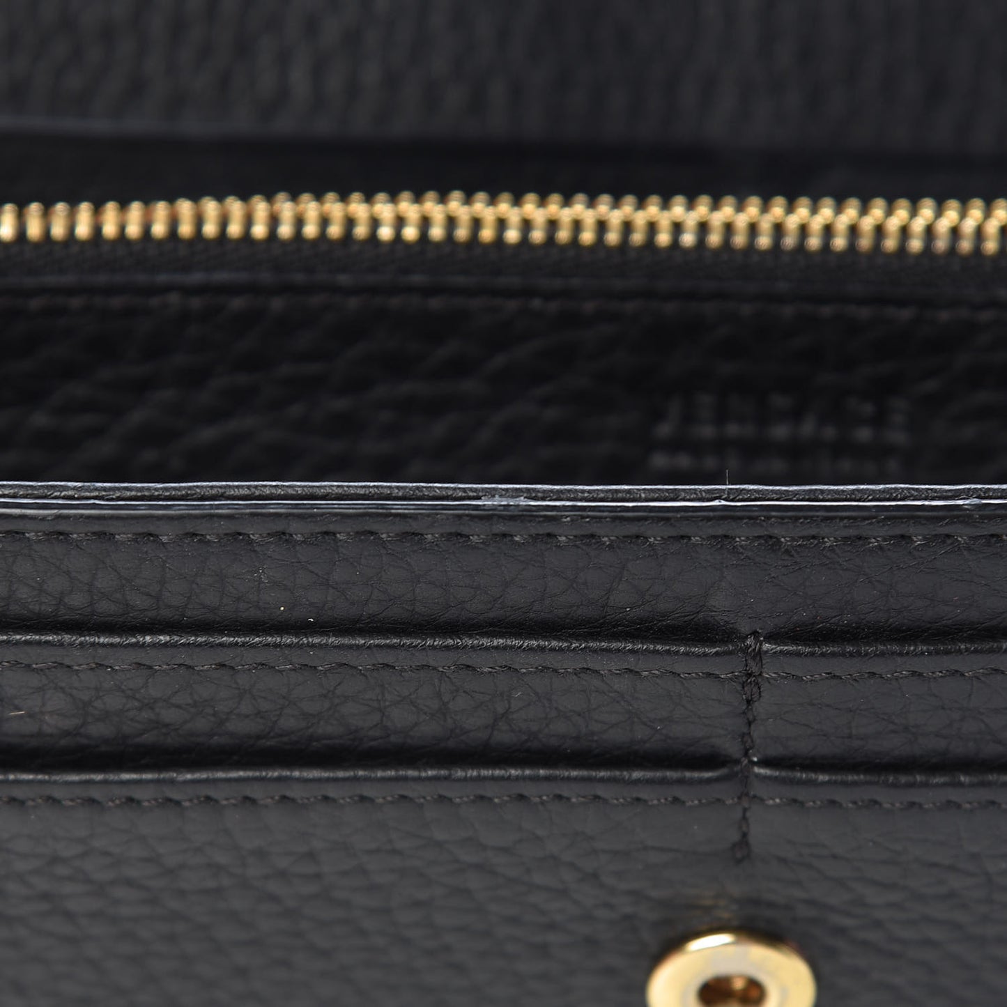 Grained Calfskin Continental Wallet Black