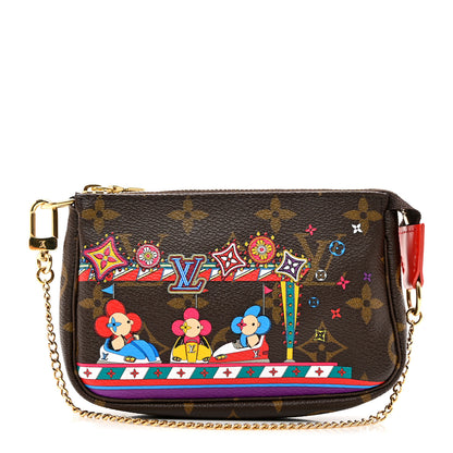 Louis Vuitton Monogram 2020 Christmas Animation Bumper Cars Mini Pochette Accessories Coquelicot 1 of 8
