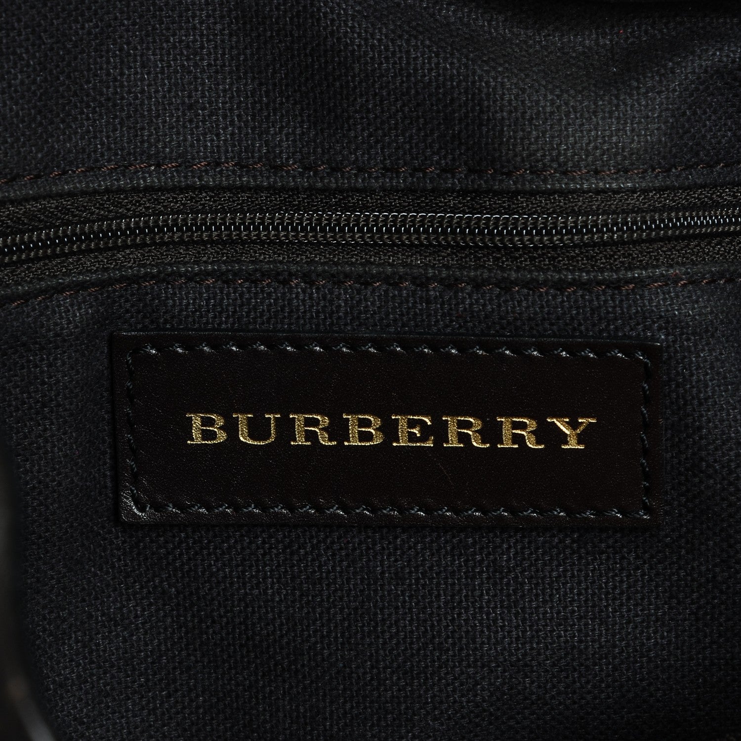 Burberry Haymarket Check Medium Golderton Tote Chocolate 7 of 7