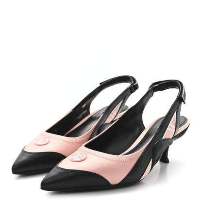 Louis Vuitton Calfskin Archlight Slingback Pumps 36.5 Black Pink 4 of 9
