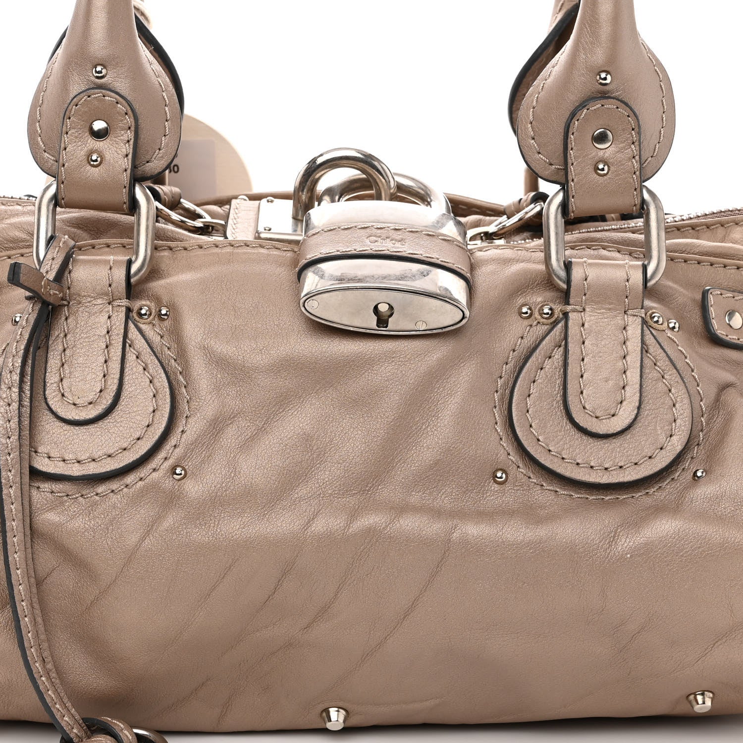Chloe Metallic Calfskin Medium Paddington Satchel Argent 7 of 10