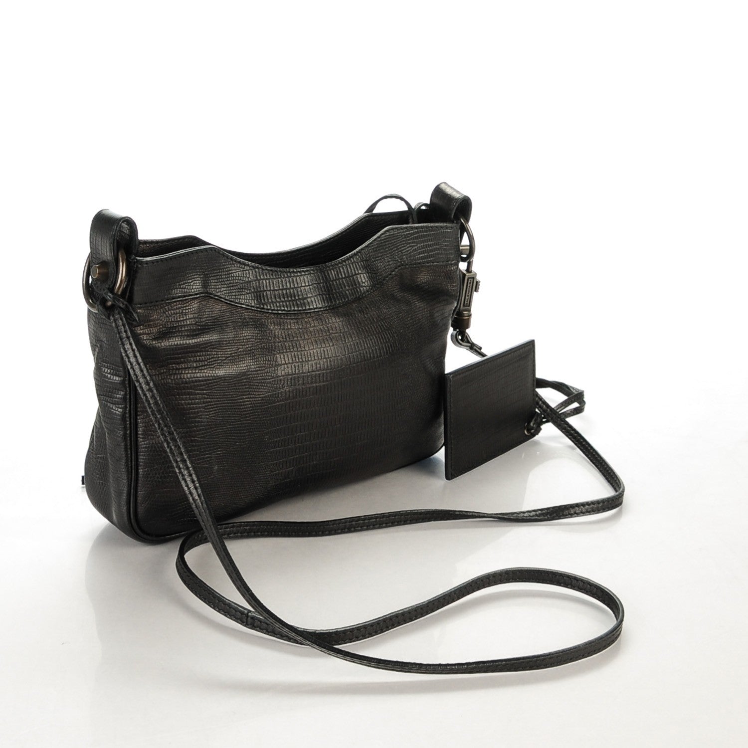 Balenciaga Agneau Classic Hardware Lizard Embossed Hip Black 3 of 7