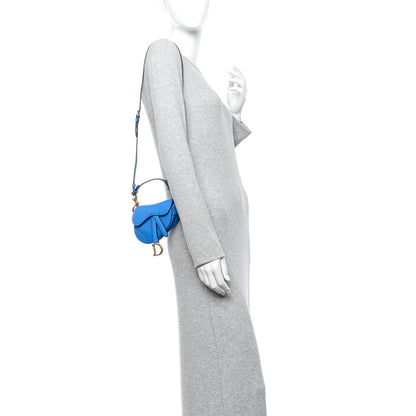 Christian Dior Goatskin Micro Saddle Bag With Strap Blue 2 of 11
