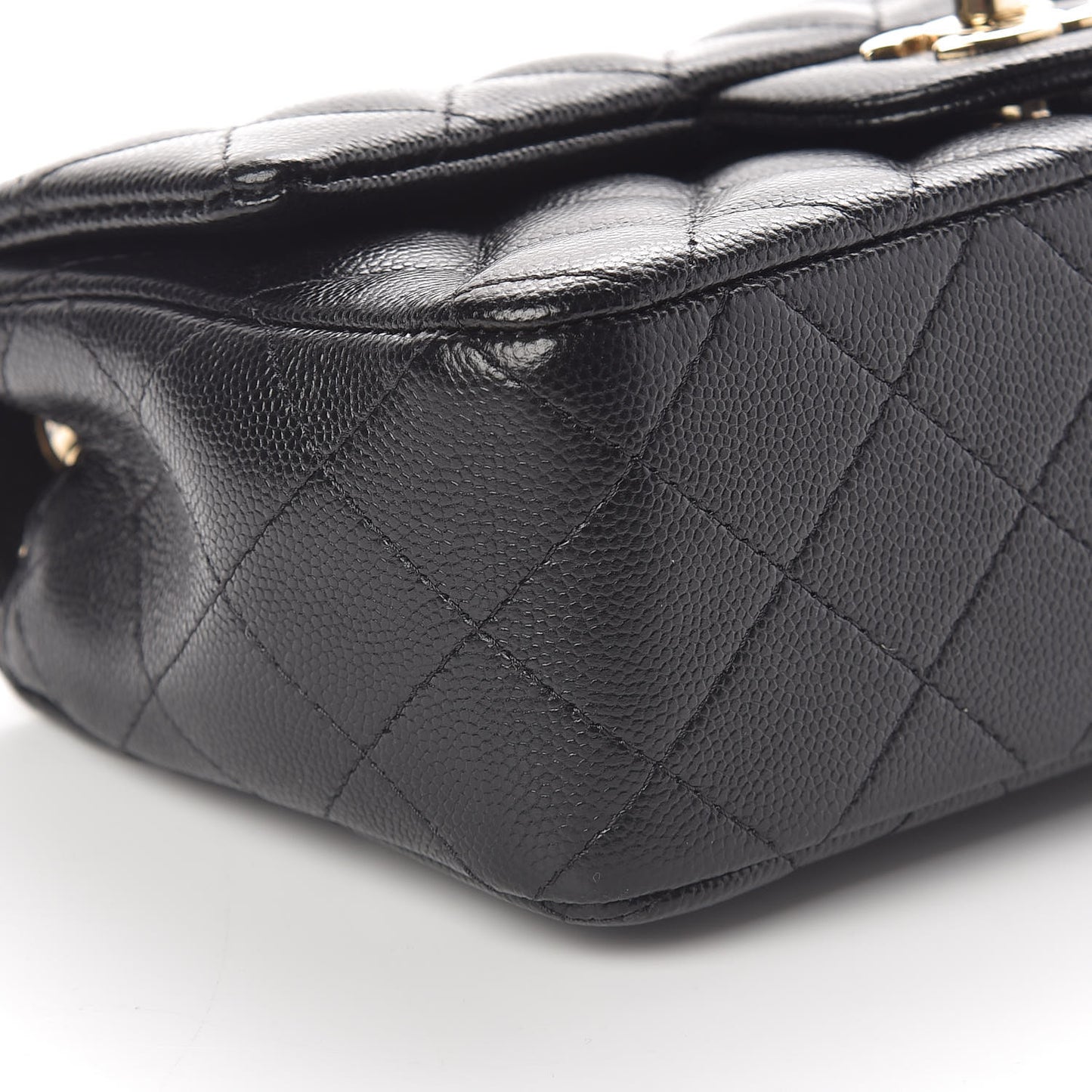 Caviar Quilted Mini Rectangular Flap Black