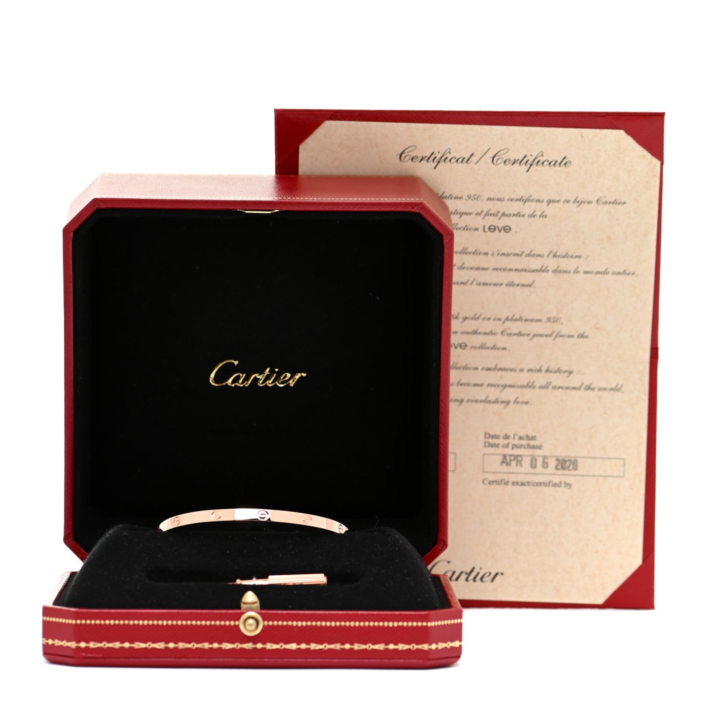 18K Pink Gold Small LOVE Bracelet 16