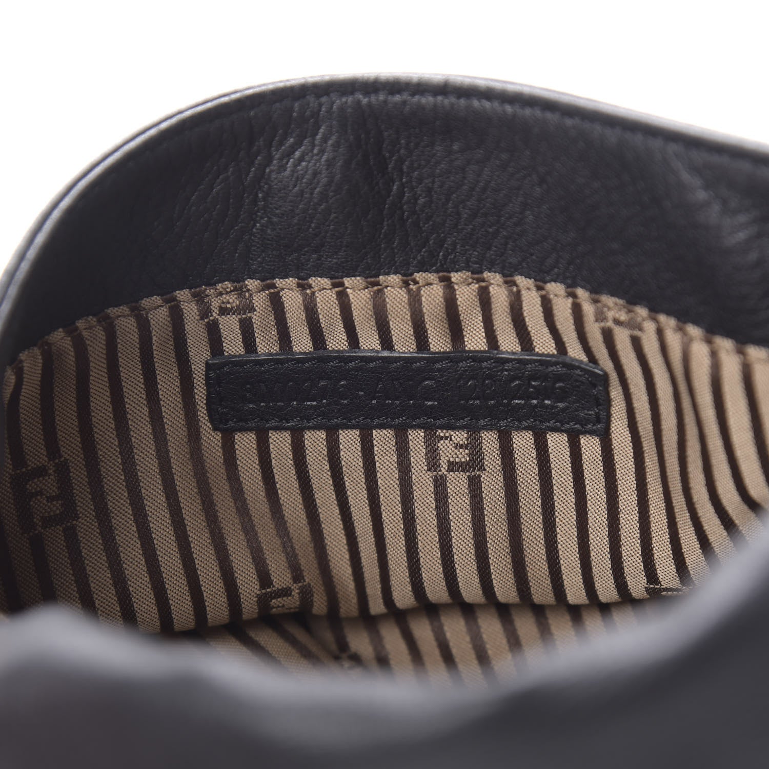 Fendi Vitello Flamingo Fendista Pouchette Crossbody Black 7 of 11