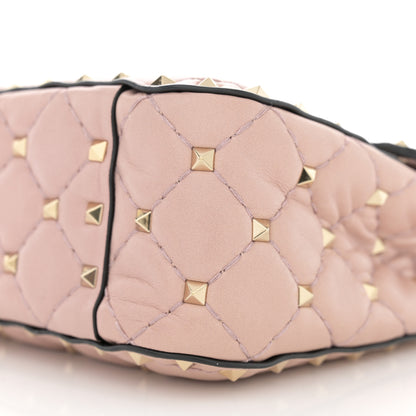 Valentino Garavani Lambskin Medium Rockstud Spike Shoulder Bag Poudre 9 of 15