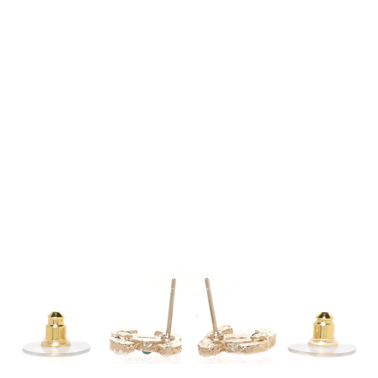 Chanel Pearl Crystal CC Earrings Gold Multicolor 3 of 5