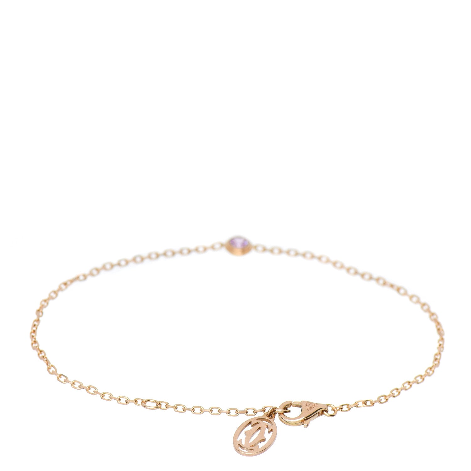 Cartier 18K Pink Gold Pink Sapphire D'Amour Bracelet 2 of 3