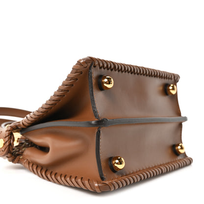 Fendi Vitello King Shiny Nappa Intreccio Petite Peekaboo I SEE U Satchel Gianduia 10 of 11