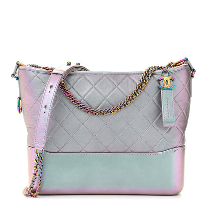 Chanel Iridescent Lambskin Calfskin Quilted Medium Gabrielle Hobo Light Purple 1 of 13