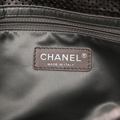 Chanel Metallic Crackled Calfskin Perforated Drill Flap Bronze 6 of 10