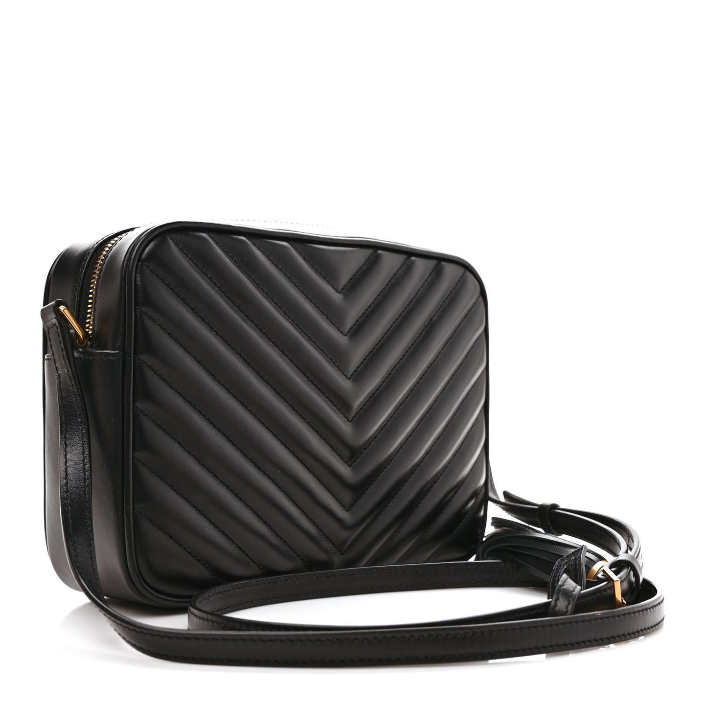 Calfskin Matelasse Monogram Lou Camera Bag Black