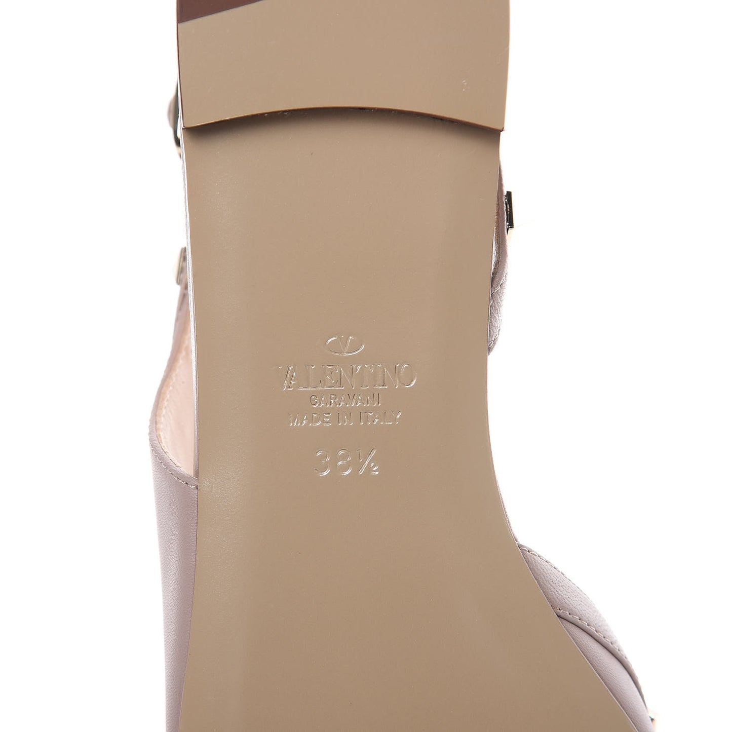 Nappa Rockstud Slingback Flats 38.5 Poudre