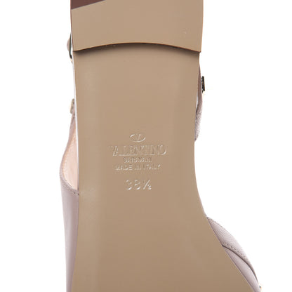 Valentino Garavani Nappa Rockstud Slingback Flats 38.5 Poudre 7 of 8