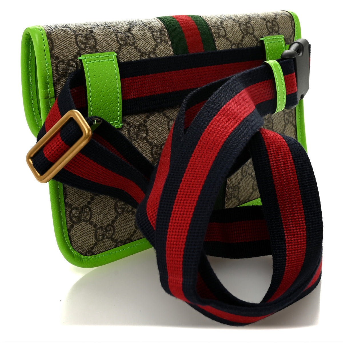 Gucci GG Supreme Monogram Web Small Ophidia Belt Bag Beige  display picture 3