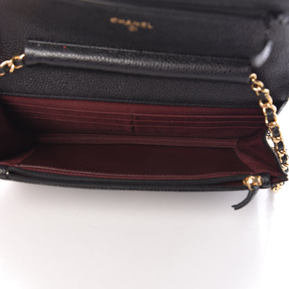 Chanel Caviar Quilted Wallet On Chain WOC Black 5 of 14