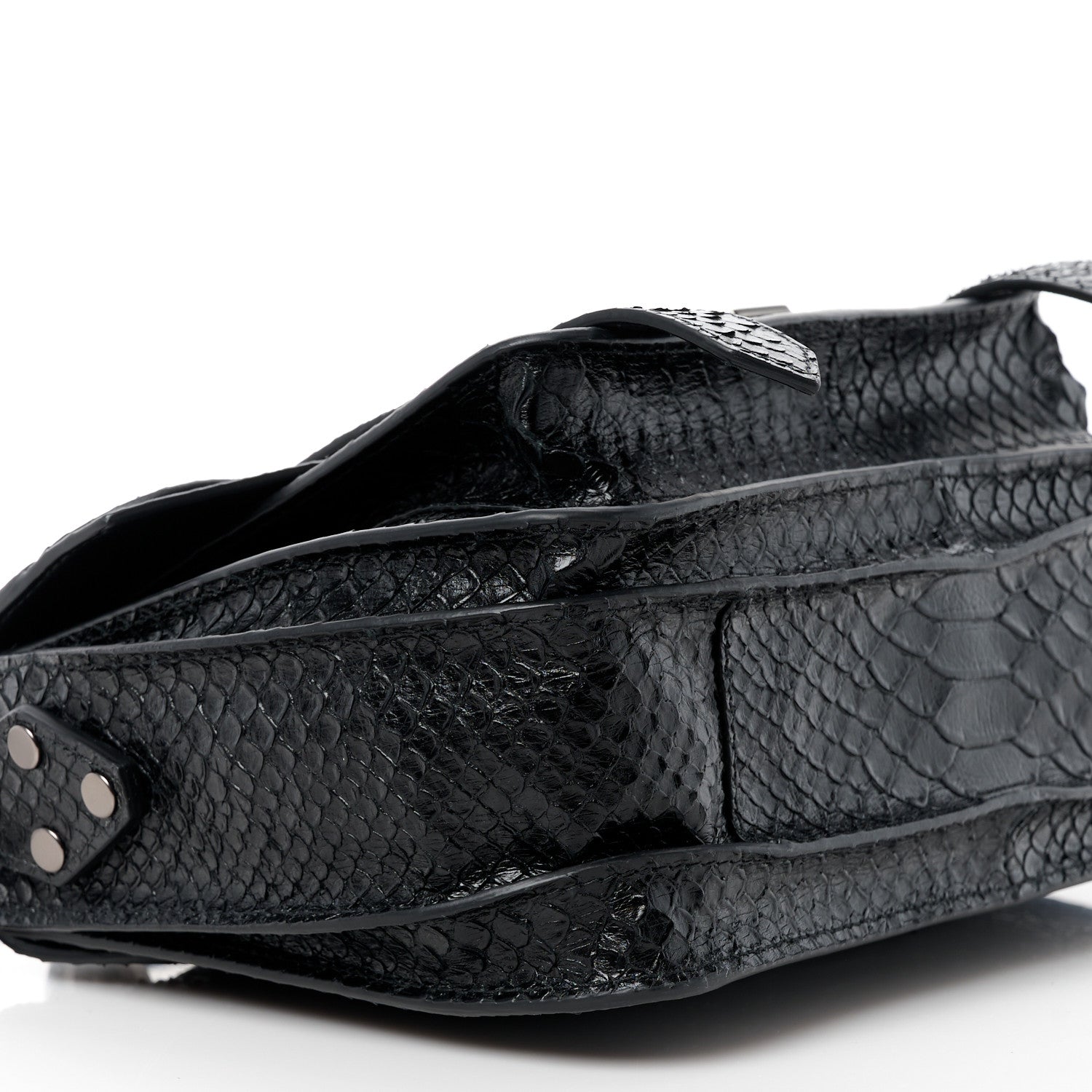 Proenza Schouler PROENZA SCHOULER Snakeskin Tiny PS1 Satchel Black 10 of 11