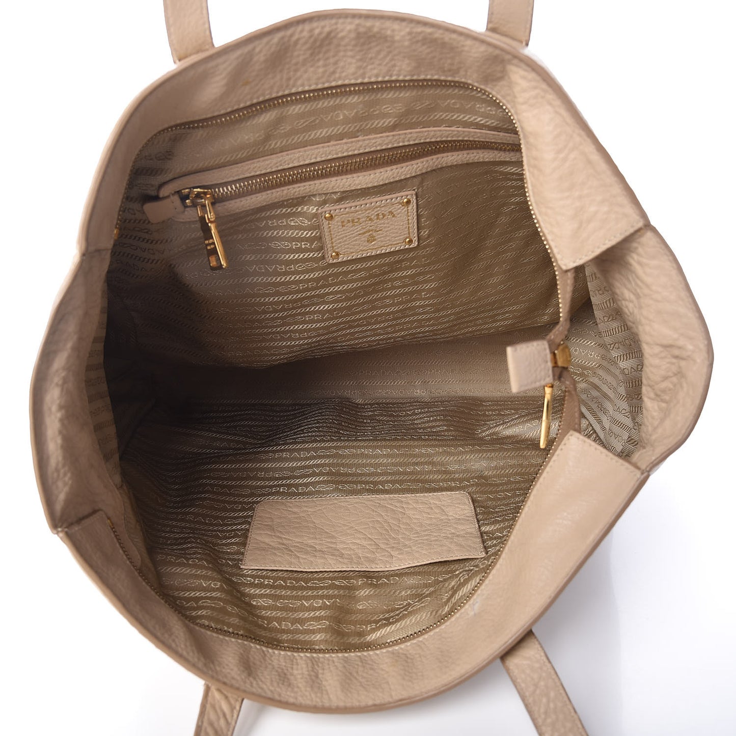Vitello Daino Shopping Tote Cammeo