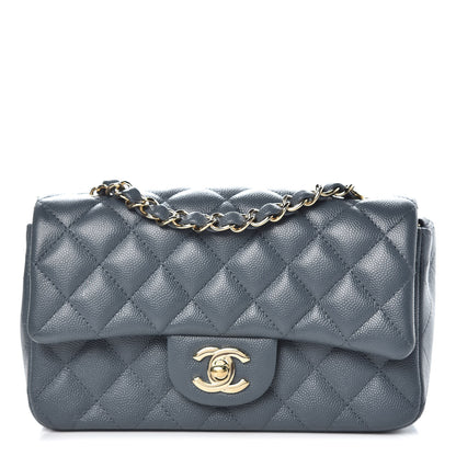 Chanel Caviar Quilted Mini Rectangular Flap Dark Grey 1 of 10