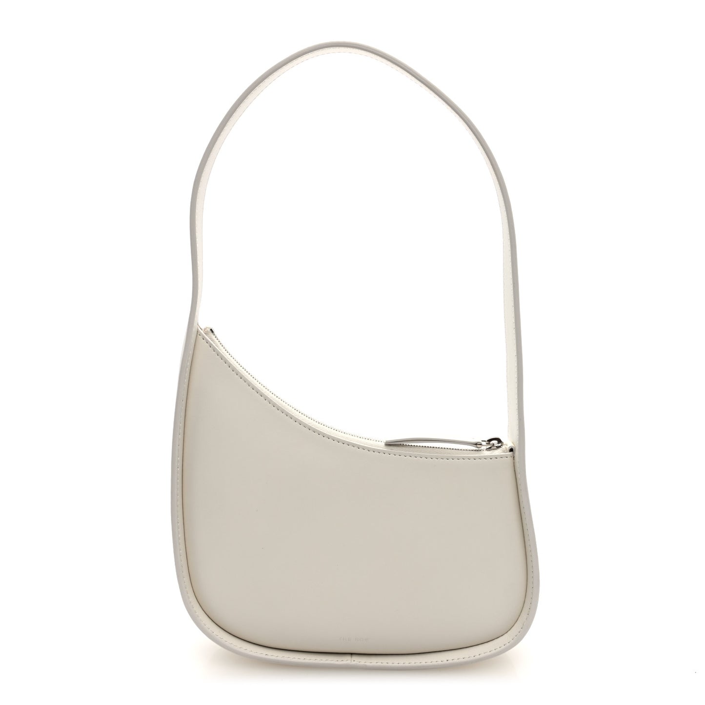 Smooth Calfskin Half Moon Shoulder Bag New Ivory