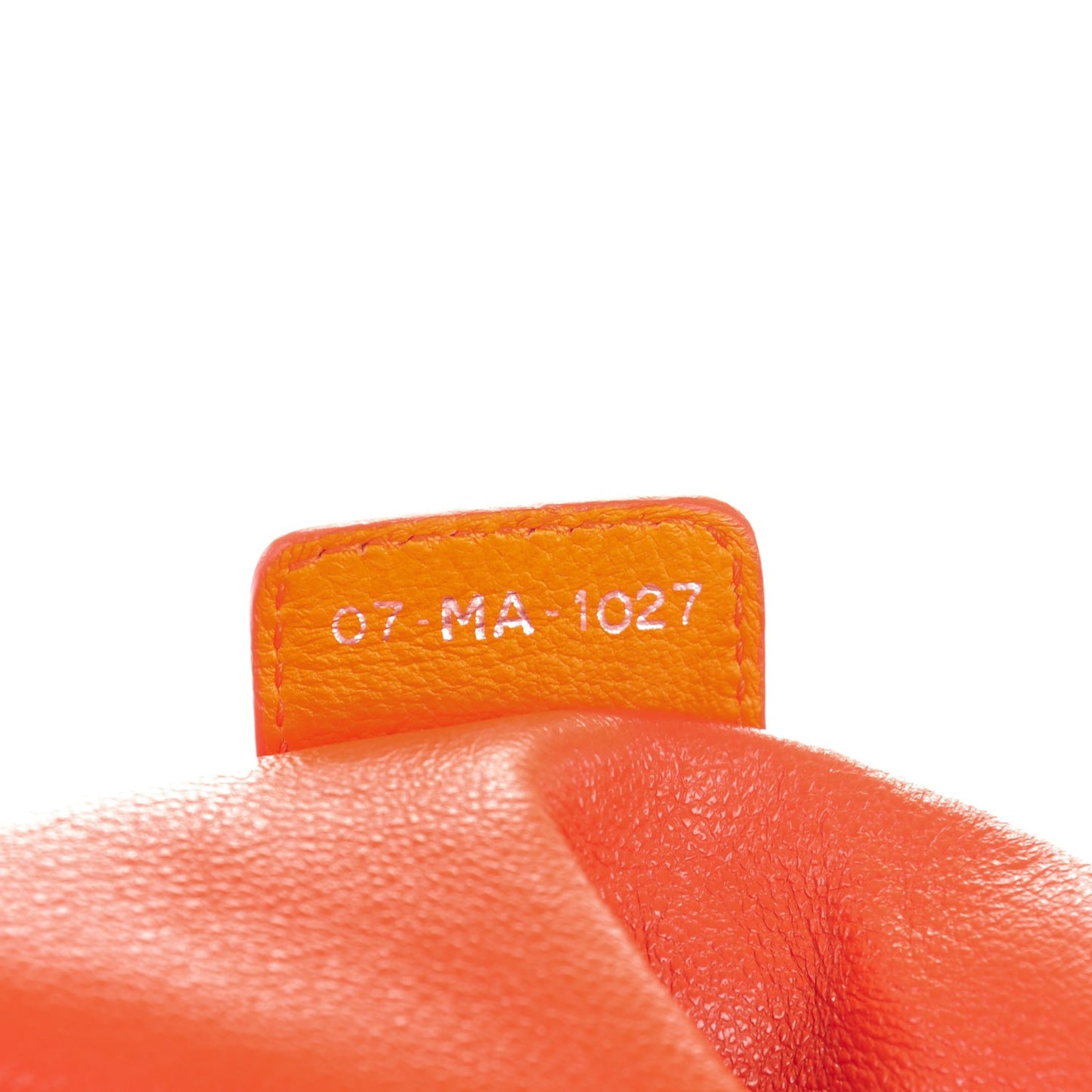 Lambskin Woven North South Avenue Tote Orange