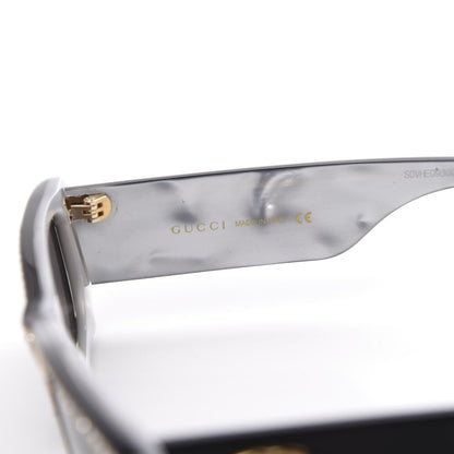 Gucci Acetate Rectangular Crystal Sunglasses GG0516S Black 8 of 8