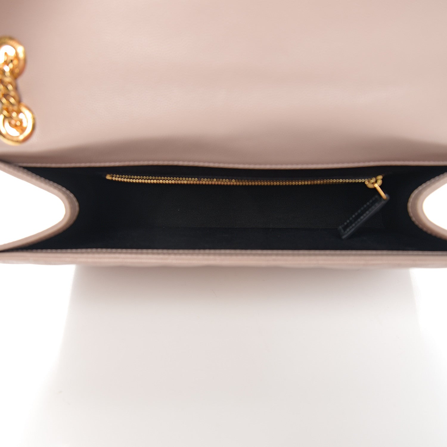 Saint Laurent Grain De Poudre Matelasse Chevron Large Monogram Satchel Nude Powder 4 of 9