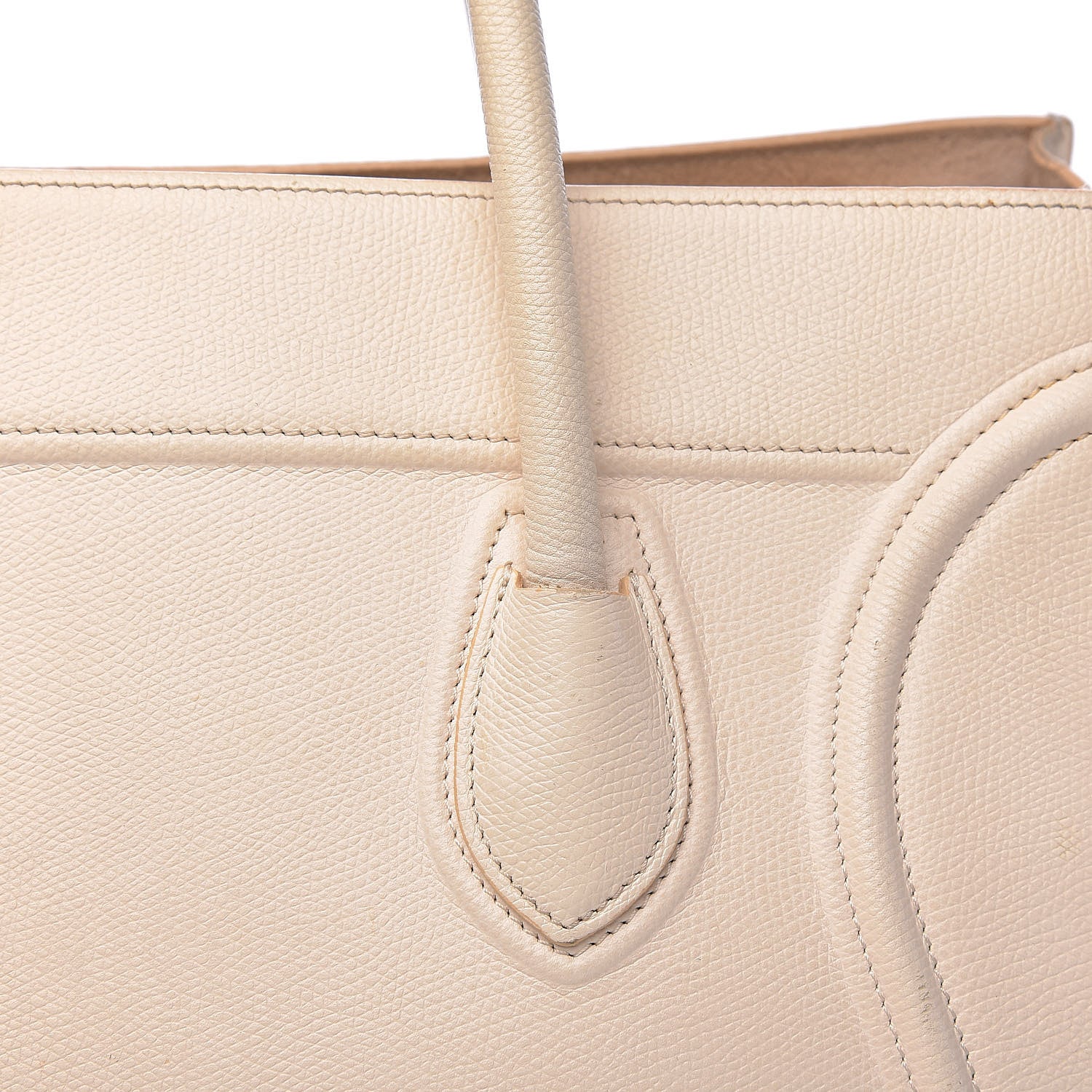 Celine Grained Calfskin Medium Phantom Luggage Cream 20 of 39