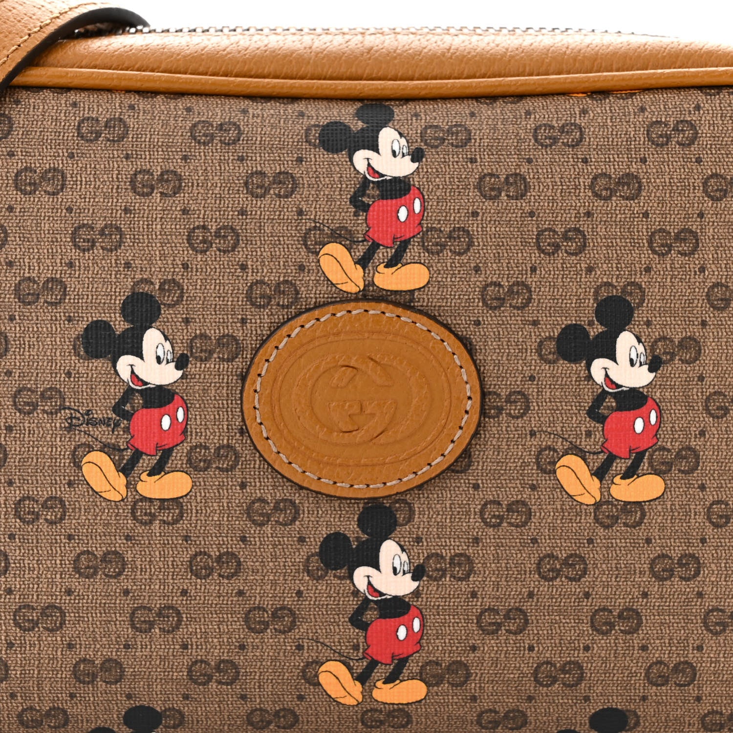 Gucci X DISNEY Mini Vintage GG Supreme Monogram Mickey Mouse Shoulder Bag Beige Vintage Sun Oil 8 of 11