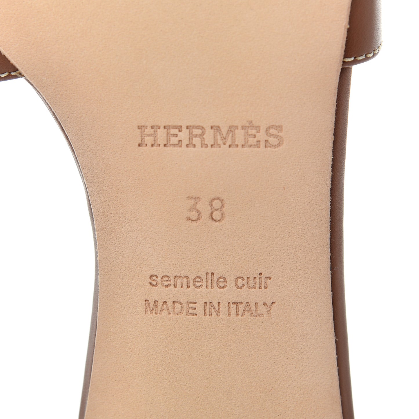Calfskin Oasis Sandals 38 Gold