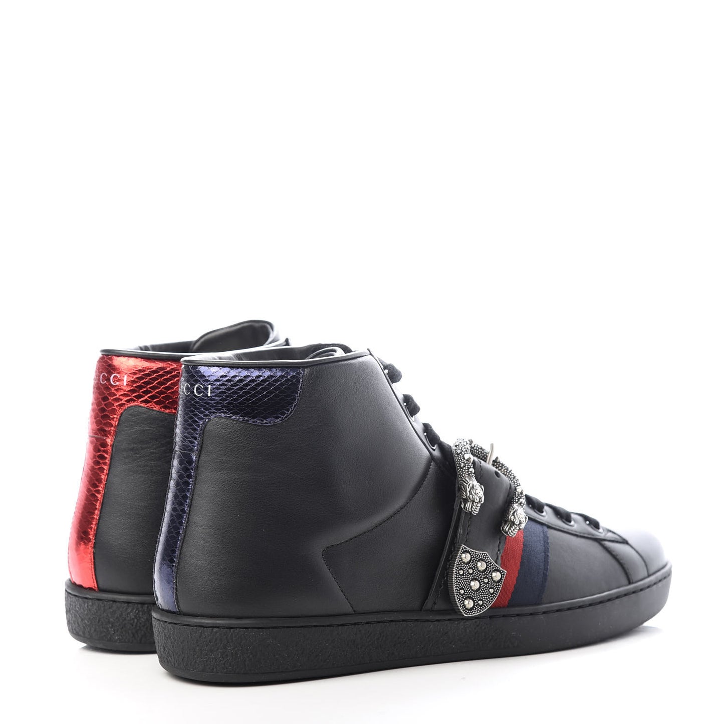 Calfskin Ayers Web Mens Dionysus High Top Sneakers 8.5 Black