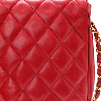 Chanel Lambskin Quilted Flap Crossbody Red 14 of 14