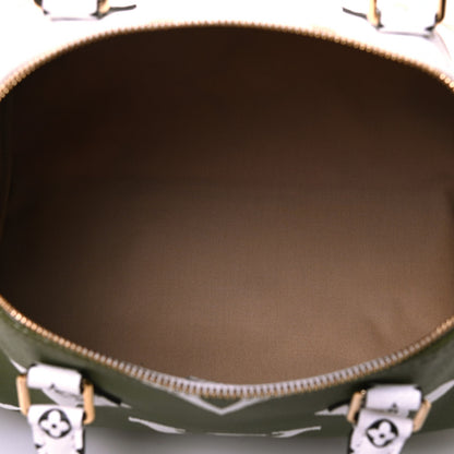 Louis Vuitton Monogram Giant Speedy Bandouliere 30 Kaki Beige 4 of 4