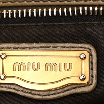 Miu Miu Vitello Lux Bow Bag Beige 6 of 14