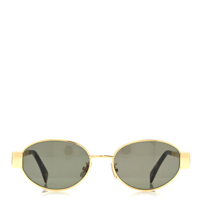 Celine Metal Triomphe 01 Sunglasses CL40235U Gold Green 4 of 14