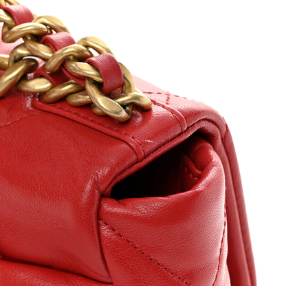 Chanel Goatskin Quilted Medium Chanel 19 Flap Red 12 of 13