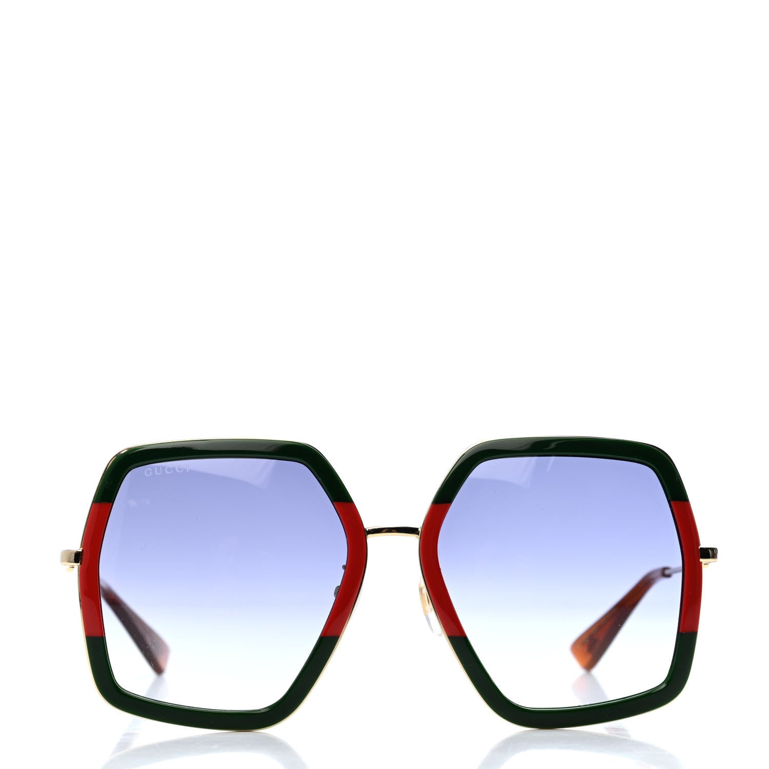 Gucci Square Frame Web GG0106S Sunglasses Tortoise 2 of 4