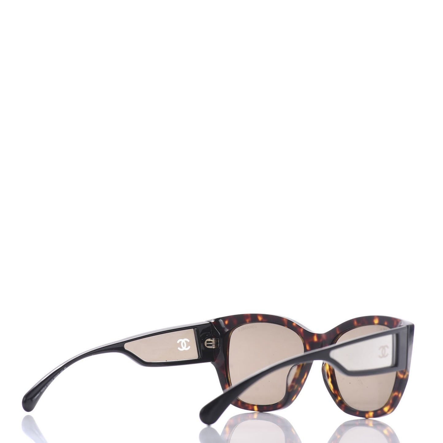 Acetate 18K White Gold Butterfly Sunglasses 5429 Dark Tortoise