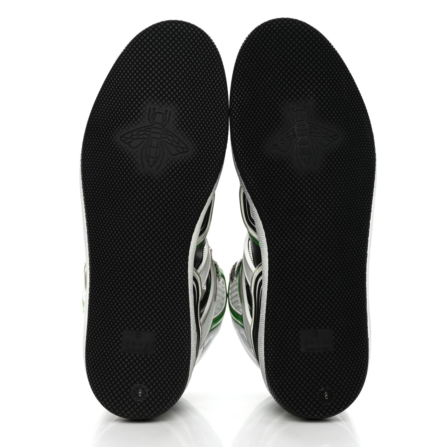 Gucci Demetra Mens Basket High Top Sneakers 8 Holly Green Great White Black 5 of 28