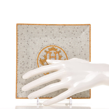 Hermes Porcelain Mosaique au 24 Square Plate 2 of 7