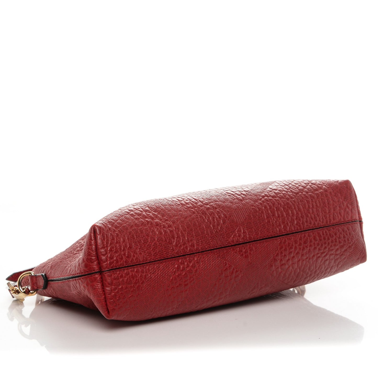 Signature Grain Calfskin Check Embossed Small Chichester Crossbody Clutch Bag Red