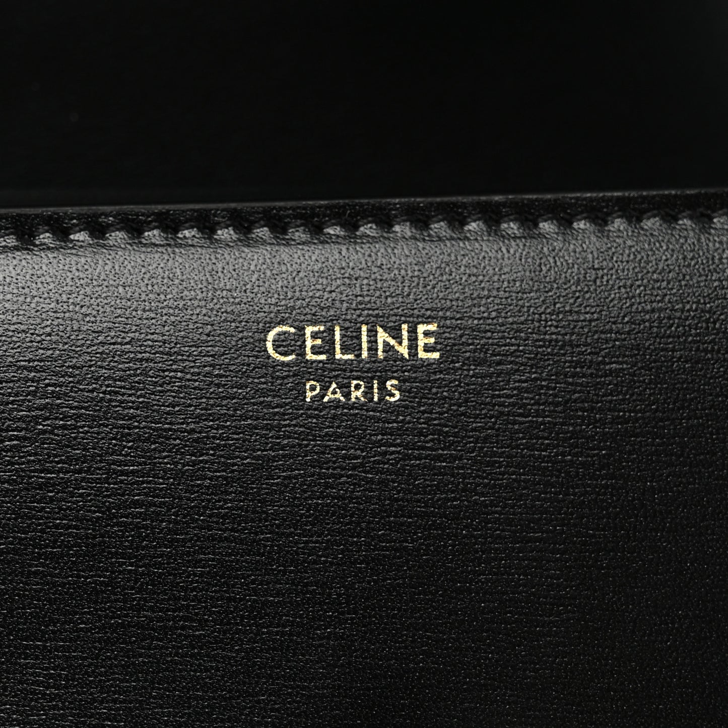 Shiny Calfskin Small Triomphe Wallet Black