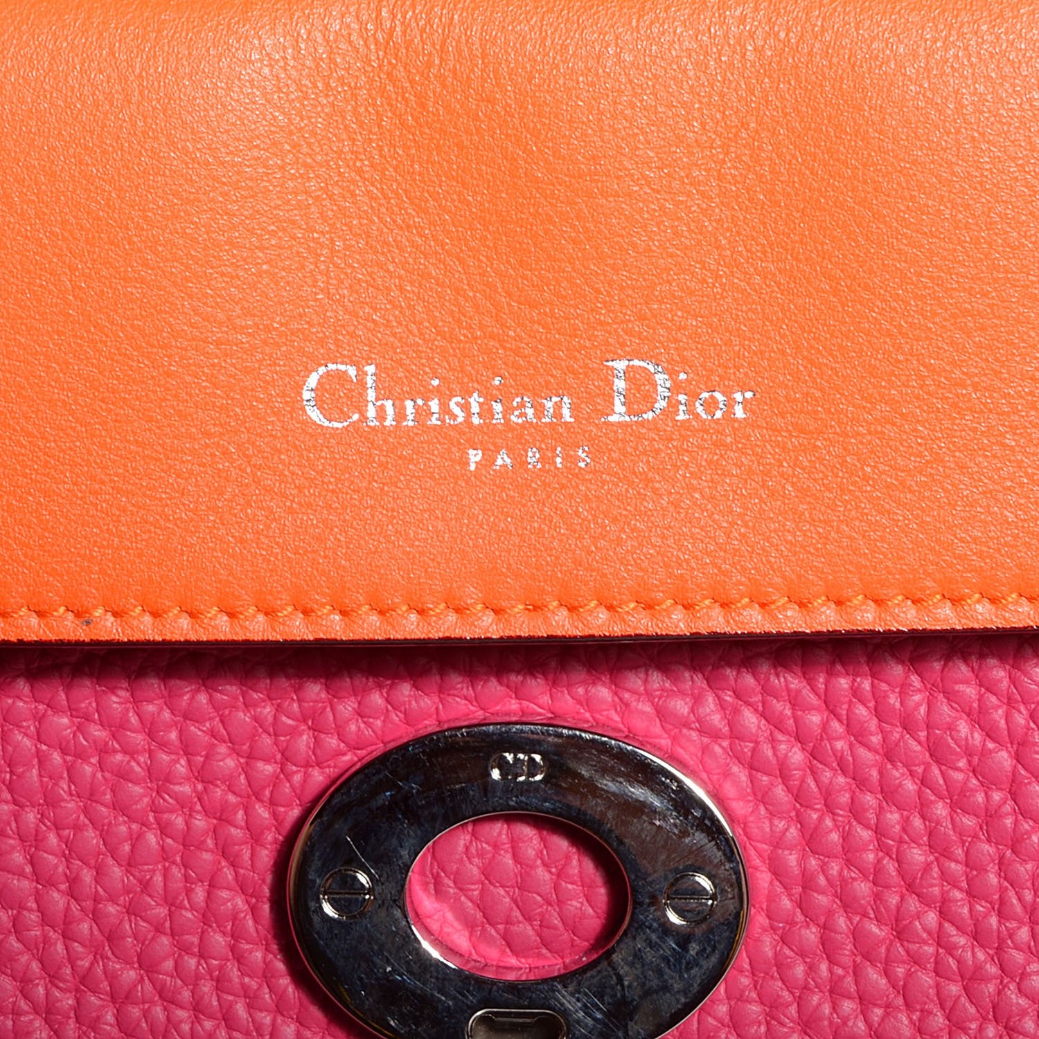 Christian Dior Bullcalf Small Be Dior Flap Fraise Tangerine 5 of 8