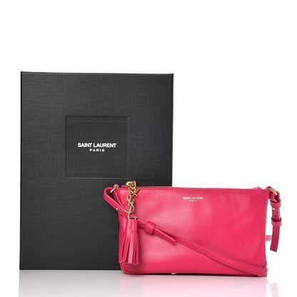 Saint Laurent Calfskin Monogram Phone Pouch Crossbody Bag Bubblegum 8 of 8