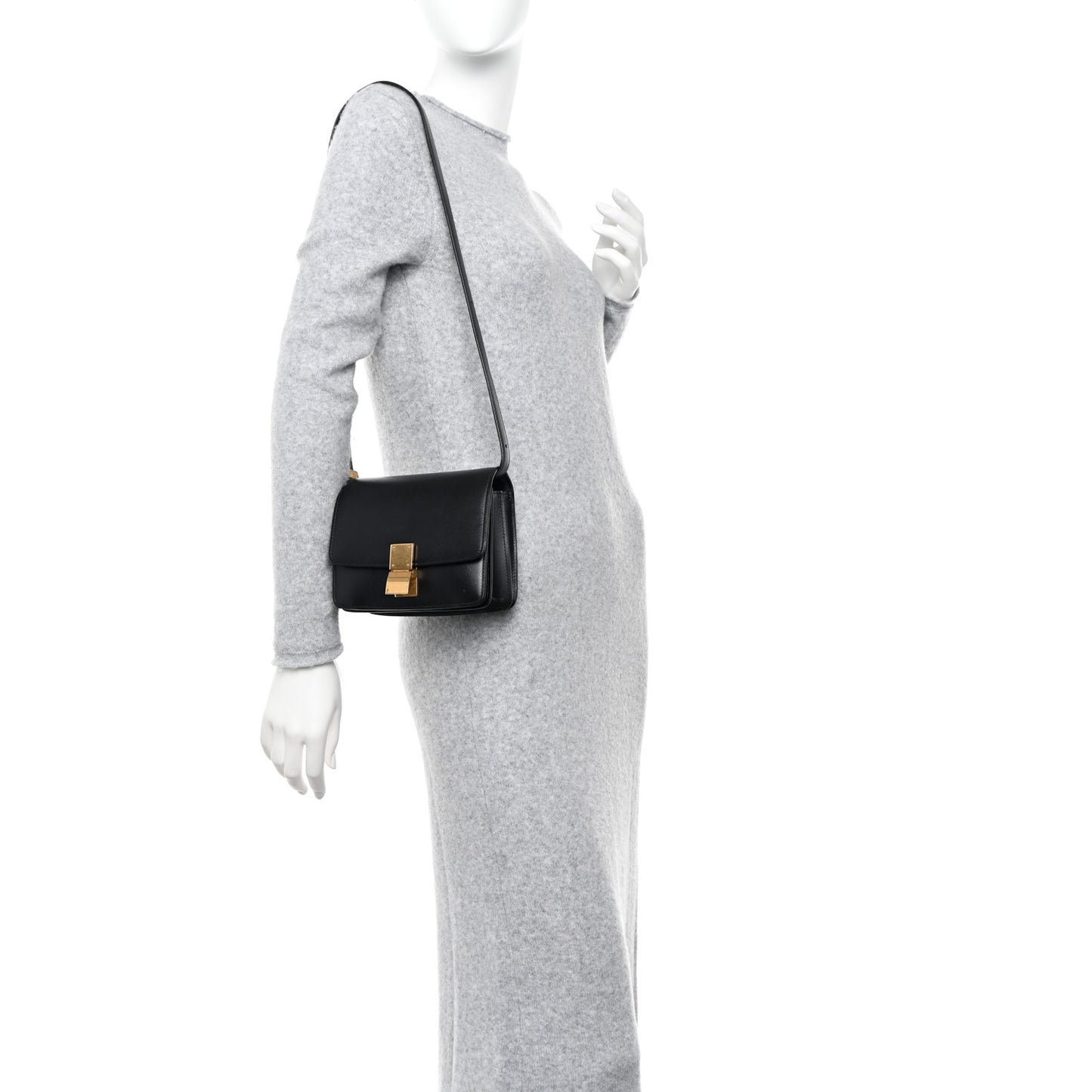 Box Calfskin Small Classic Box Flap Bag Black