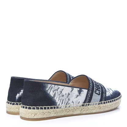 Christian Dior Canvas Tie and Dior Embroidered Granville 15mm Espadrilles 40 Denim 4 of 9