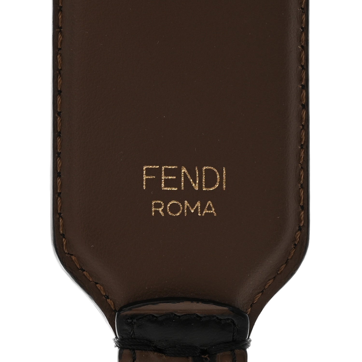 Fendi Vitello Century Bi-Color FF 1974 Embossed Strap You Maya Black 3 of 6