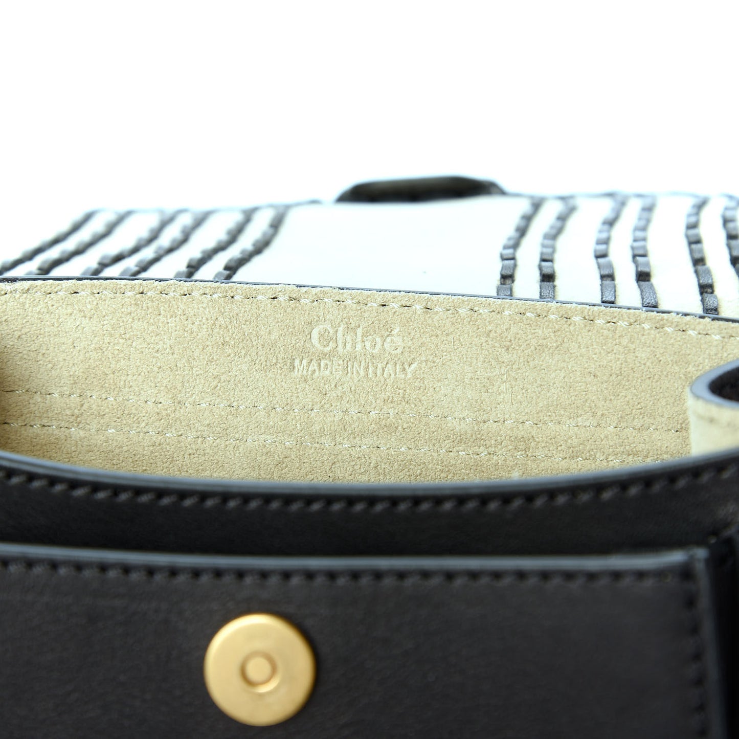 Calfskin Braided Mini Hudson Shoulder Bag Black