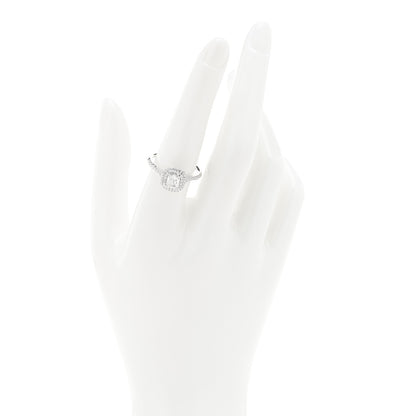 Tiffany Platinum Diamond .72ct Soleste Cushion Cut Double Halo Engagement Ring 55 7.25 2 of 4